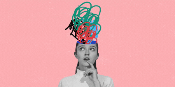 Chaos in girl's head and hurricane of thoughts.