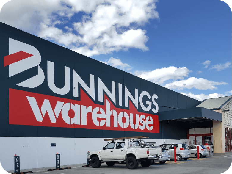 Launceston, Australia - Mar 2022: Building view of Bunnings Warehouse at North Launceston, Trade Centre. It is an Australian household hardware store chain with In-store and off store shopping.