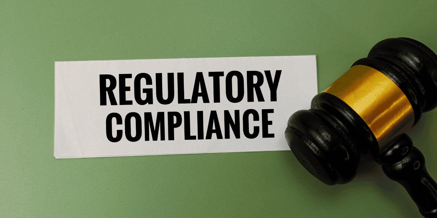 Regulatory compliance with judge gavel symbolizing law justice court governance rules policy enforcement legislation corporate accountability legal framework.